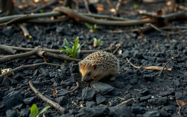 Après un feu, faut-il vraiment semer pour les hérissons ?