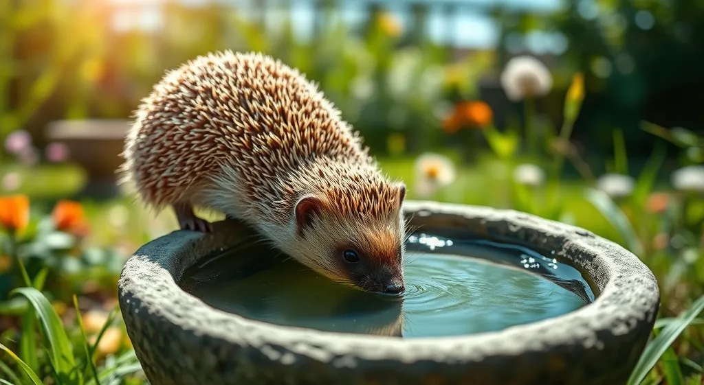 Quel abreuvoir installer pour aider les hérissons en été et leur offrir de l'eau fraîche