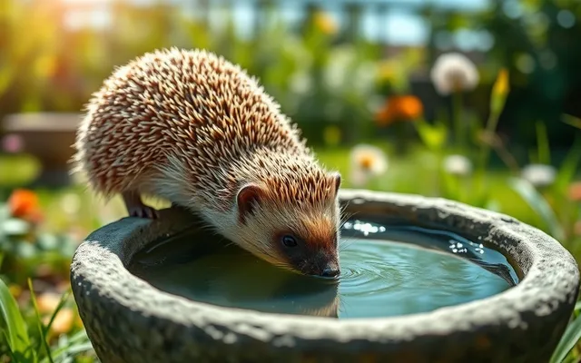 Quel abreuvoir installer pour aider les hérissons en été et leur offrir de l'eau fraîche