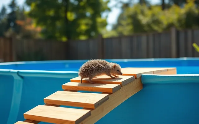 Piscine hors sol et hérisson : 3 solutions efficaces pour éviter la noyade